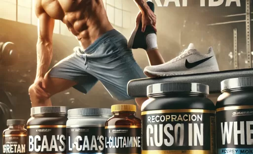 DALL·E 2025-02-20 15.03.06 - A dynamic and motivational image for a blog article about muscle recovery supplements. The image showcases a variety of fitness supplements,